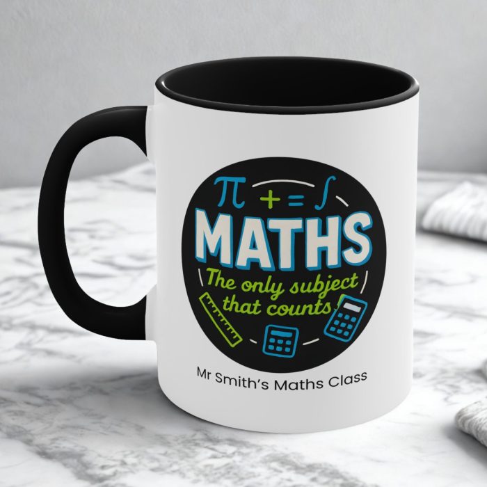 Maths Teacher Mug NZ – The Only Subject That Counts Personalised Mug