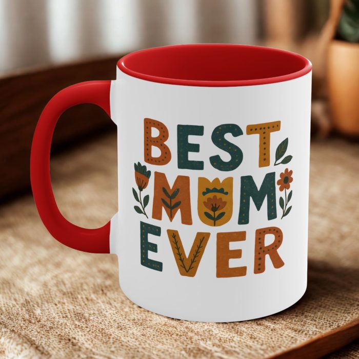 Best Mum Ever Mug – Floral Mum Gift Coffee Mug