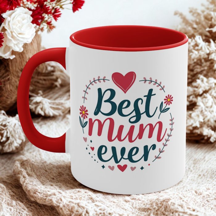 Best Mum Coffee Mug – Best Mum Ever Floral Heart Mug