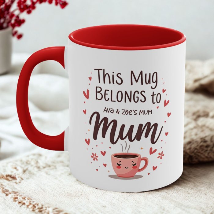 Personalised This Mug Belongs to Mum – Custom Name Mum Coffee Mug