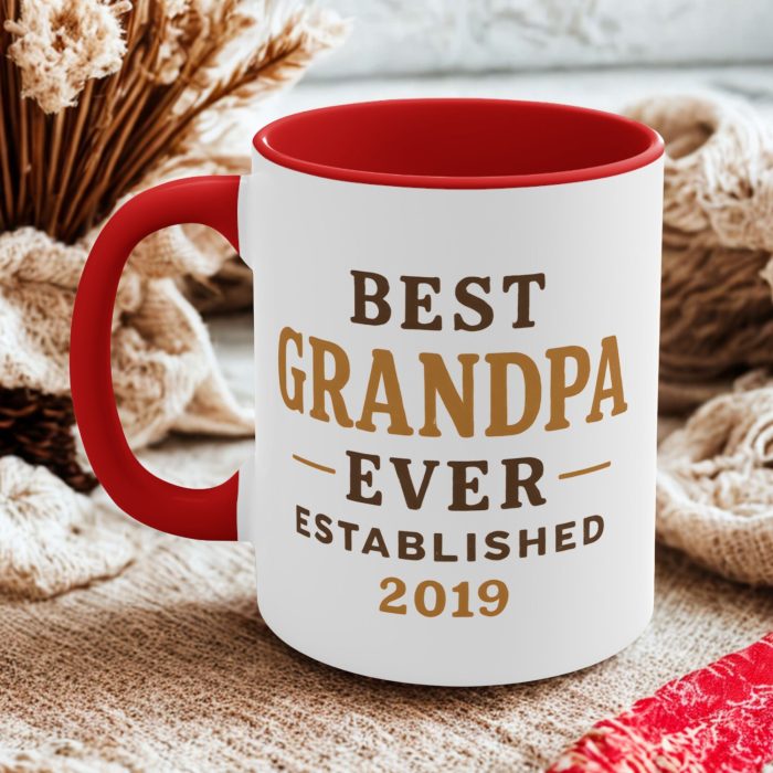 Best Grandad Ever Established Year Mug – Personalised Grandad Gift