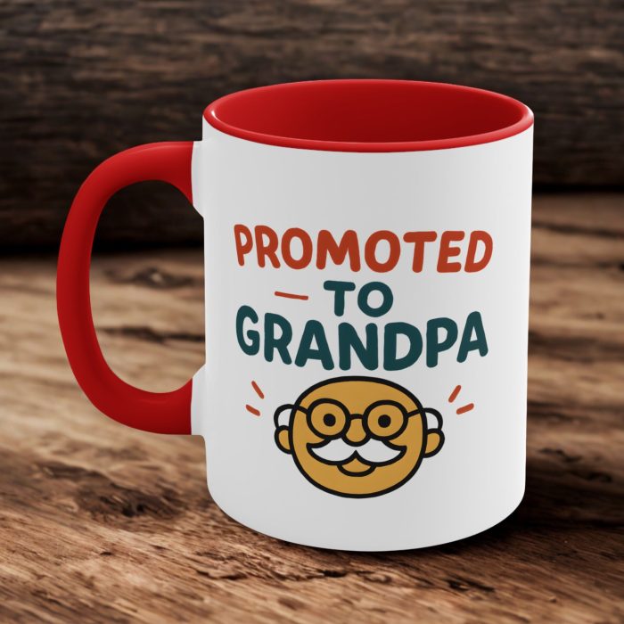 Promoted to Grandad Mug – Funny New Grandad Gift