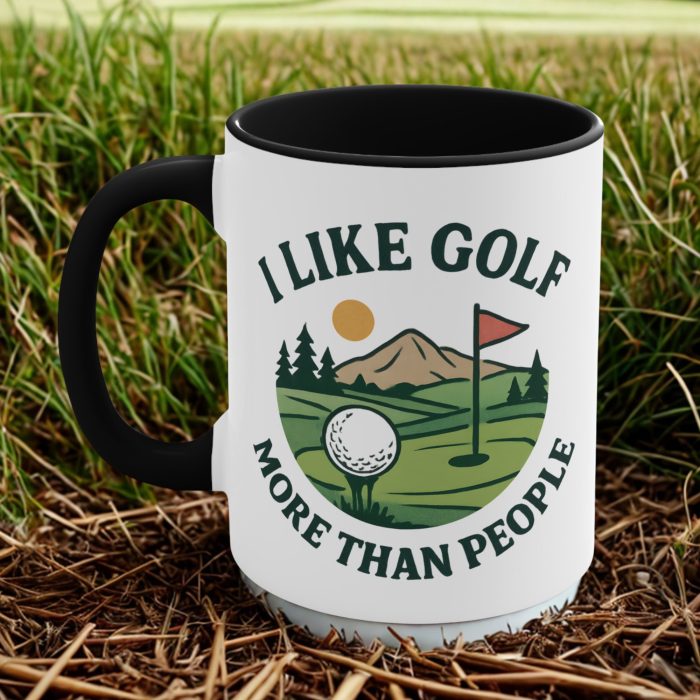 i like golf more than people mug nz funny golf coffee cup