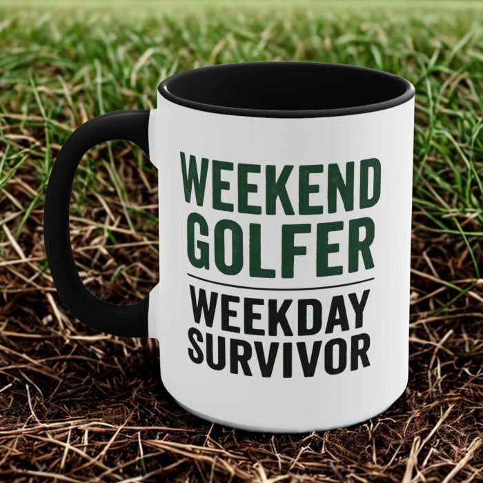 weekend golfer weekday survivor mug funny golf coffee cup
