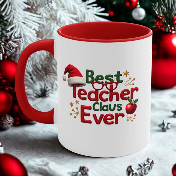 Christmas Teacher Mug best teacher claus ever ceramic mug from Mug Spot NZ
