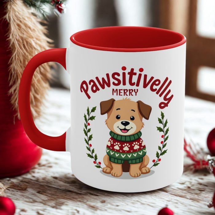 Funny Dog Christmas Mug festive puppy ceramic mug from Mug Spot NZ